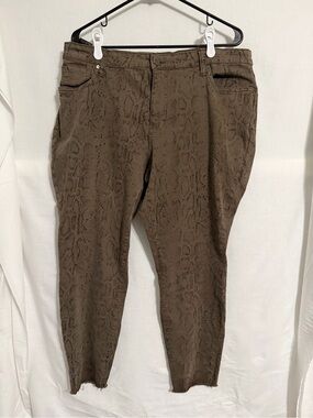 Kut from the kloth snake print jeans 16W